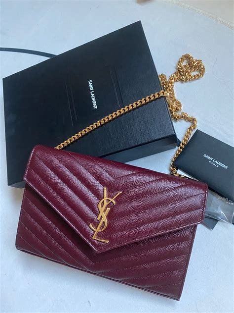 ysl wallet on chain silver hardware|best wallet on chain women.